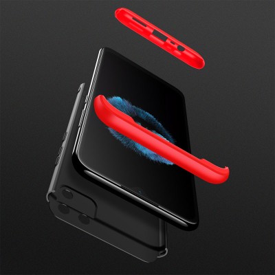 Пластиковая накладка GKK LikGus 360 градусов (opp) для Realme C11 (2020) Черный / Красный - 4