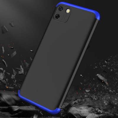 Пластиковая накладка GKK LikGus 360 градусов (opp) для Realme C11 (2020) Черный / Синий - 6