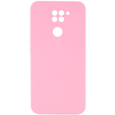 Купити Чехол Silicone Cover Lakshmi Full Camera (AAA) для Xiaomi Redmi Note 9 / Redmi 10X Розовый / Light pink