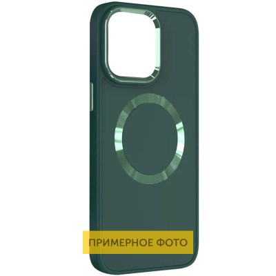 Купити TPU чехол Bonbon Metal Style with MagSafe для Samsung Galaxy S22+ Зеленый / Army Green