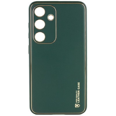 Купити Кожаный чехол Xshield для Samsung Galaxy A55 Зеленый / Army green