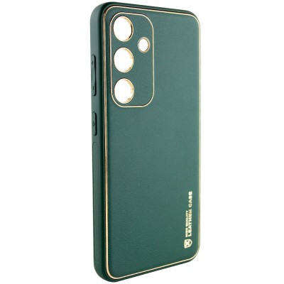 Купити Кожаный чехол Xshield для Samsung Galaxy A55 Зеленый / Army green