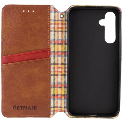 Купити Кожаный чехол книжка GETMAN Cubic (PU) для Samsung Galaxy A24 4G Коричневый