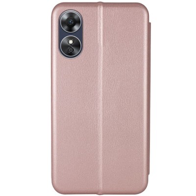Кожаный чехол (книжка) Classy для Oppo A17 / A17K Rose Gold