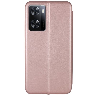 Кожаный чехол (книжка) Classy для Oppo A57s / A77s Rose Gold