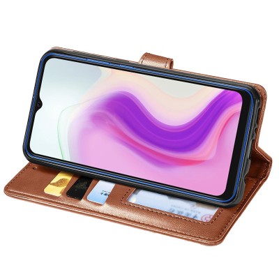 Купити Кожаный чехол книжка GETMAN Gallant (PU) для Oppo Reno 8 T 4G Коричневый