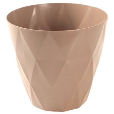 Горщик для квітів VIOLET HOUSE 0200 PRIZMA CAPPUCCINO з внут. зливом води 5 л. (0200 PRIZMA CAPPUCCINO д/квітів з внут. зливом в