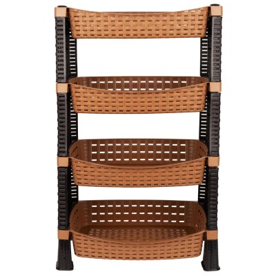 Етажерка VIOLET HOUSE 0761 Роттанг Эко CREAM 4-х ярусна д/овочей (0761 Роттанг Эко CREAM 4-х ярусная д/овощей)