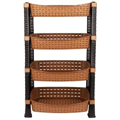 Етажерка VIOLET HOUSE 0761 Роттанг Эко CREAM 4-х ярусна д/овочей (0761 Роттанг Эко CREAM 4-х ярусная д/овощей)