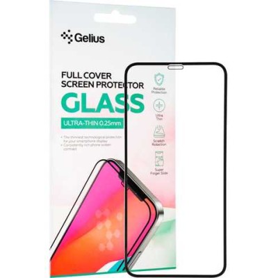 Захисне скло iPhone 13/13 Pro/14/16e Gelius Full Cover Ultra-Thin 0.25mm Black