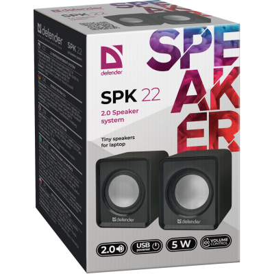 Комп.Акустика DEFENDER #1 2.0 SPK 22 2х2,5W USB чорний
