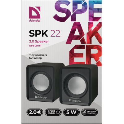 Комп.Акустика DEFENDER #1 2.0 SPK 22 2х2,5W USB чорний