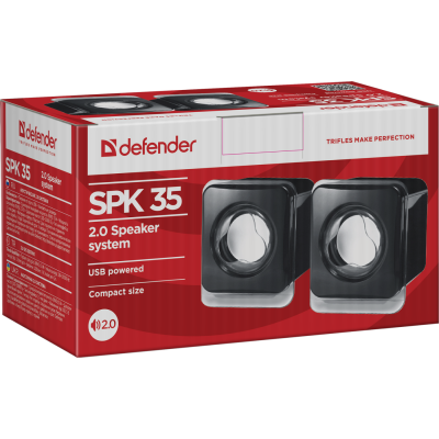 Комп.Акустика DEFENDER #1 2.0 SPK 35 5W USB чорний Комп.Акустика DEFENDER #1 2.0 SPK 35 5W USB чорний