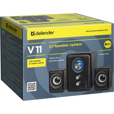 Комп.Акустика DEFENDER (65111)V11 11 Вт 2.1 система, USB