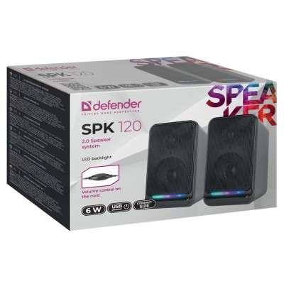 Комп.Акустика DEFENDER (65119) SPK 120 6 Вт, 2.0, підсвітка, живлення від USB