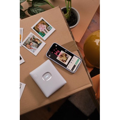Портативний кольоровий фотопринтер FUJI Instax LINK SQ WHITE EX D Білий Портативний кольоровий фотопринтер FUJI Instax LINK SQ WHITE EX D Білий