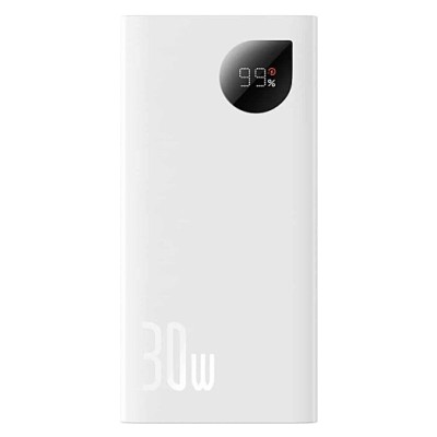 Портативна батарея Baseus 20000mAh 30W Adaman 2 (PPAD050002) White Портативна батарея Baseus 20000mAh 30W Adaman 2 (PPAD050002) White