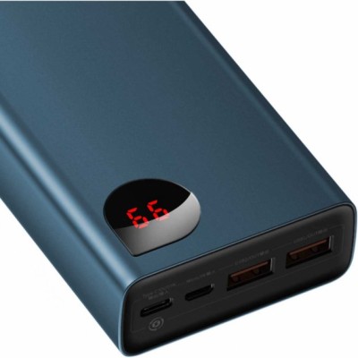 Портативна батарея Baseus 20000mAh 65W Baseus Adaman Metal Digital Display (QC3.0 PD3.0) (PPIMDA-D03) Blue Портативна батарея Baseus 20000mAh 65W Baseus Adaman Metal Digital Display (QC3.0 PD3.0) (PPIMDA-D03) Blue