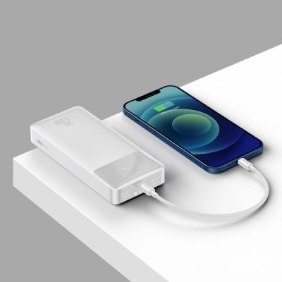Портативна батарея Baseus 30000mAh 20W Bipow Digital Display (PPDML-N02) White Портативна батарея Baseus 30000mAh 20W Bipow Digital Display (PPDML-N02) White