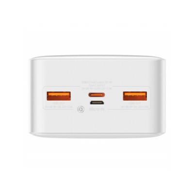 Портативна батарея Baseus 30000mAh 20W Display (PPBD050402) White