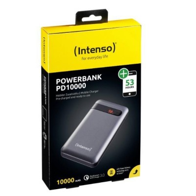 Портативний зарядний пристрій USB 10000MAH QC3.0 ANTHRACITE PD10000 INTENSO