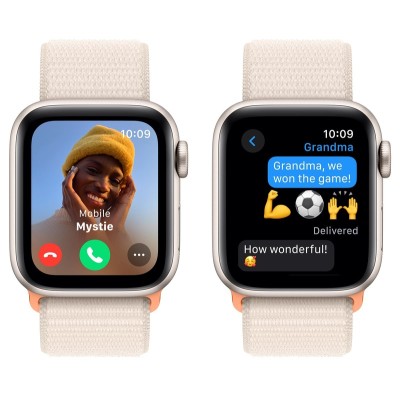 Смарт-годинник Apple Watch SE2 2023 40mm GPS Starlight Aluminum Case With Starlight Sport Loop MR9W3