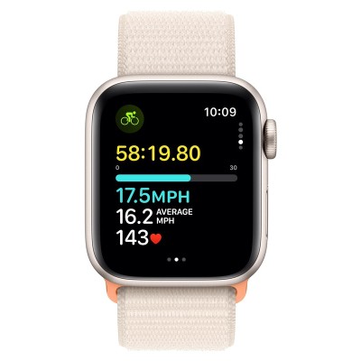 Смарт-годинник Apple Watch SE2 2023 40mm GPS Starlight Aluminum Case With Starlight Sport Loop MR9W3