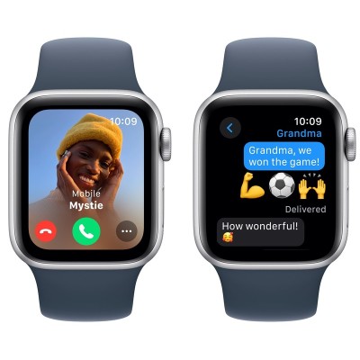 Смарт-годинник Apple Watch SE2 GPS 40mm Silver Aluminum Case With Storm Blue Sport Band M/L MRE23