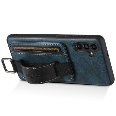Шкіряний чохол Wallet case and straps для Samsung Galaxy A14 4G/5G Синій / Blue