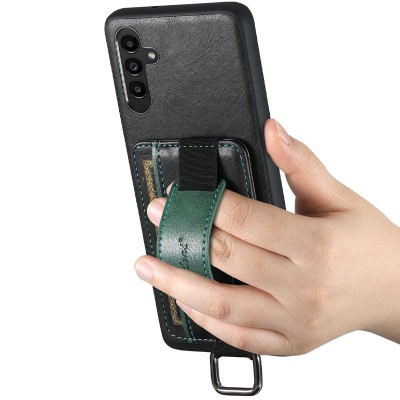 Шкіряний чохол Wallet case and straps для Samsung Galaxy A14 4G/5G Чорний / Black