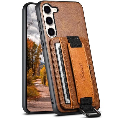 Шкіряний чохол Wallet case and straps для Samsung Galaxy A24 4G Коричневий / Brown Шкіряний чохол Wallet case and straps для Samsung Galaxy A24 4G Коричневий / Brown