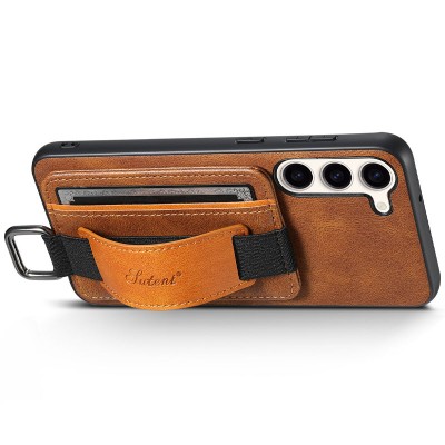 Шкіряний чохол Wallet case and straps для Samsung Galaxy A24 4G Коричневий / Brown Шкіряний чохол Wallet case and straps для Samsung Galaxy A24 4G Коричневий / Brown