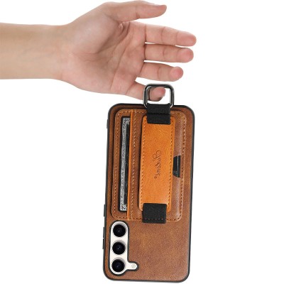 Шкіряний чохол Wallet case and straps для Samsung Galaxy A24 4G Коричневий / Brown Шкіряний чохол Wallet case and straps для Samsung Galaxy A24 4G Коричневий / Brown