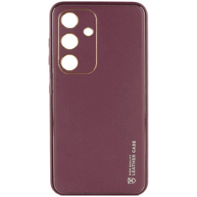 Шкіряний чохол Xshield для Samsung Galaxy A55 Бордовий / Plum Red