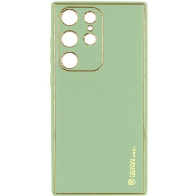 Шкіряний чохол Xshield для Samsung Galaxy S24 Ultra Зелений / Pistachio