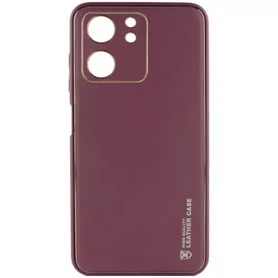 Шкіряний чохол Xshield для Xiaomi Redmi 13C / Poco C65 Бордовий / Plum Red
