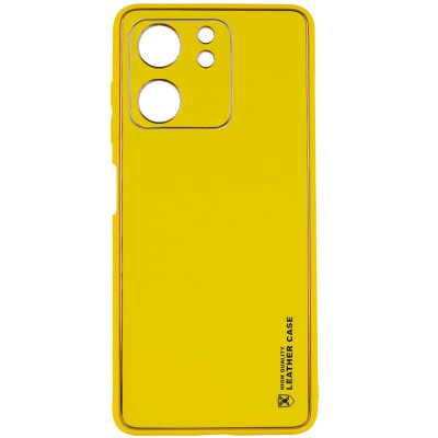 Шкіряний чохол Xshield для Xiaomi Redmi 13C / Poco C65 Жовтий / Yellow