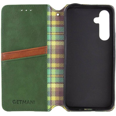 Шкіряний чохол книжка GETMAN Cubic (PU) для Samsung Galaxy A35 Зелений