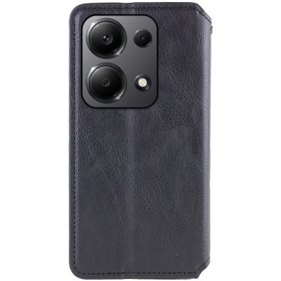 Шкіряний чохол книжка GETMAN Cubic (PU) для Xiaomi Redmi Note 13 4G Чорний