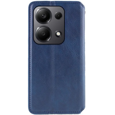 Шкіряний чохол книжка GETMAN Cubic (PU) для Xiaomi Redmi Note 13 Pro 4G / Poco M6 Pro 4G Синій