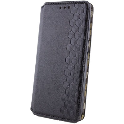 Шкіряний чохол книжка GETMAN Cubic (PU) для Xiaomi Redmi Note 13 Pro 4G / Poco M6 Pro 4G Чорний