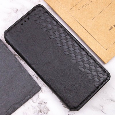Шкіряний чохол книжка GETMAN Cubic (PU) для Xiaomi Redmi Note 13 Pro 4G / Poco M6 Pro 4G Чорний