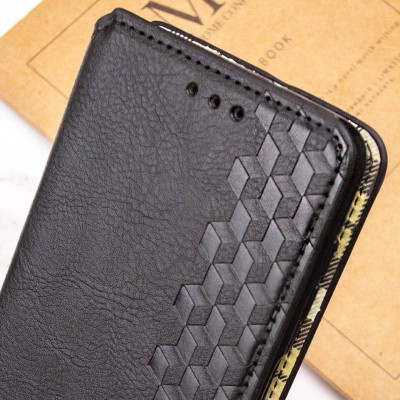 Шкіряний чохол книжка GETMAN Cubic (PU) для Xiaomi Redmi Note 13 Pro 4G / Poco M6 Pro 4G Чорний