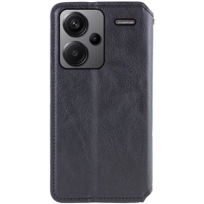 Шкіряний чохол книжка GETMAN Cubic (PU) для Xiaomi Redmi Note 13 Pro+ Чорний