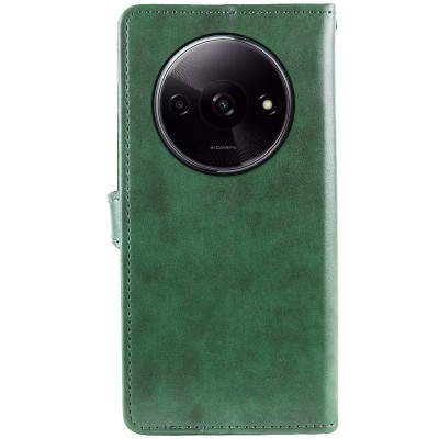 Шкіряний чохол книжка GETMAN Gallant (PU) для Xiaomi Redmi A3 Зелений Шкіряний чохол книжка GETMAN Gallant (PU) для Xiaomi Redmi A3 Зелений