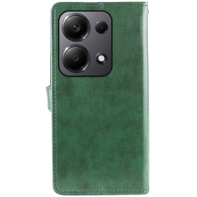 Шкіряний чохол книжка GETMAN Gallant (PU) для Xiaomi Redmi Note 13 4G Зелений
