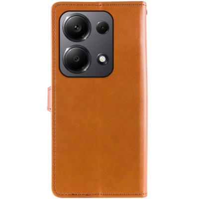 Шкіряний чохол книжка GETMAN Gallant (PU) для Xiaomi Redmi Note 13 4G Коричневий