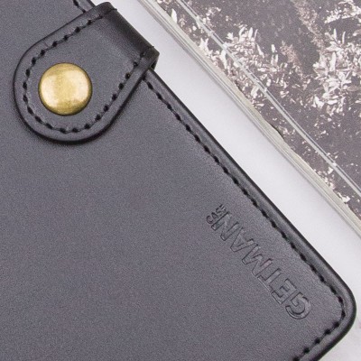 Шкіряний чохол книжка GETMAN Gallant (PU) для Xiaomi Redmi Note 13 Pro 4G / Poco M6 Pro 4G Чорний