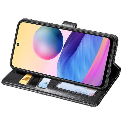 Шкіряний чохол книжка GETMAN Gallant (PU) для Xiaomi Redmi Note 13 Pro 4G / Poco M6 Pro 4G Чорний