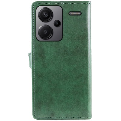 Шкіряний чохол книжка GETMAN Gallant (PU) для Xiaomi Redmi Note 13 Pro+ Зелений